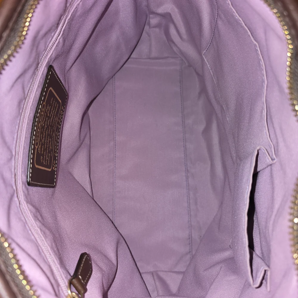 COACH 11689 Brown & Tan Signature Jacquard Canvas Shoulder Bag Mdium *no Hangtag - Picture 14 of 15